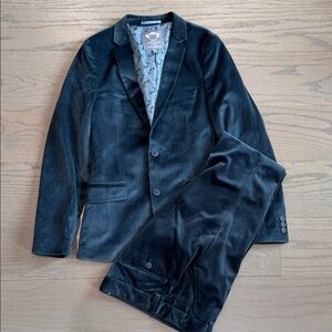 Appaman Kids Navy Velvet Suit Set